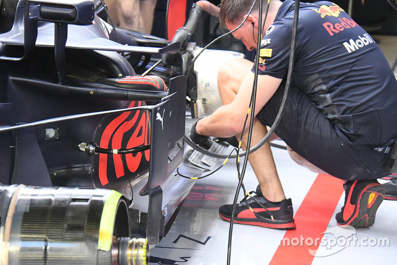 Detalle técnico del Red Bull Racing.
