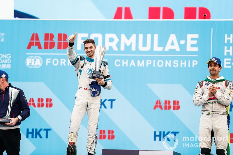 Edoardo Mortara, Venturi Formula E celebrates 2nd position on the podium