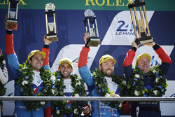 Overall podium: third place #13 Vaillante Rebellion Racing Oreca 07 Gibson: Mathias Beche, David Heinemeier Hansson, Nelson Piquet Jr.