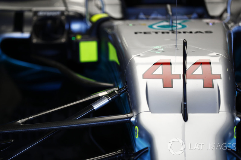 The car of Lewis Hamilton, Mercedes AMG F1 W08