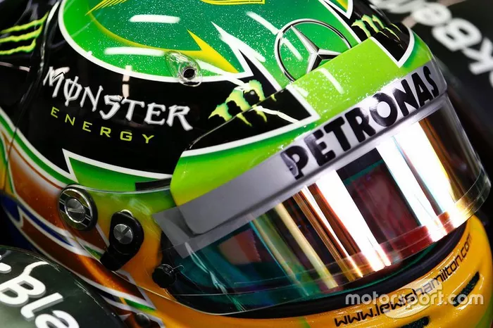 Helmet of Lewis Hamilton, Mercedes