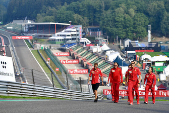 Sebastian Vettel, Ferrari walks the track