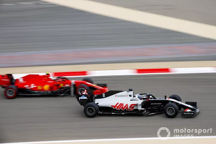 Romain Grosjean, Haas VF-20, Charles Leclerc, Ferrari SF1000