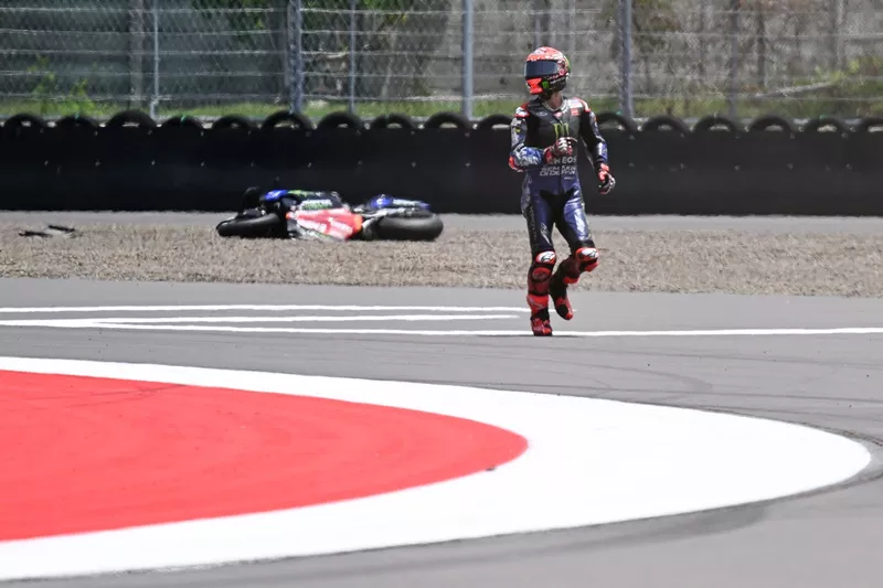 Fabio Quartararo, chute Yamaha Factory Racing