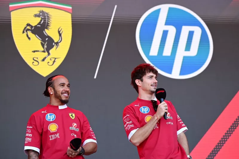 Charles Leclerc, Ferrari, Lewis Hamilton