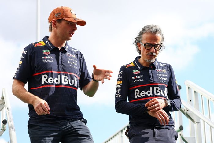 Max Verstappen, Red Bull Racing, Laurent Mekies, Red Bull Racing Team Principal