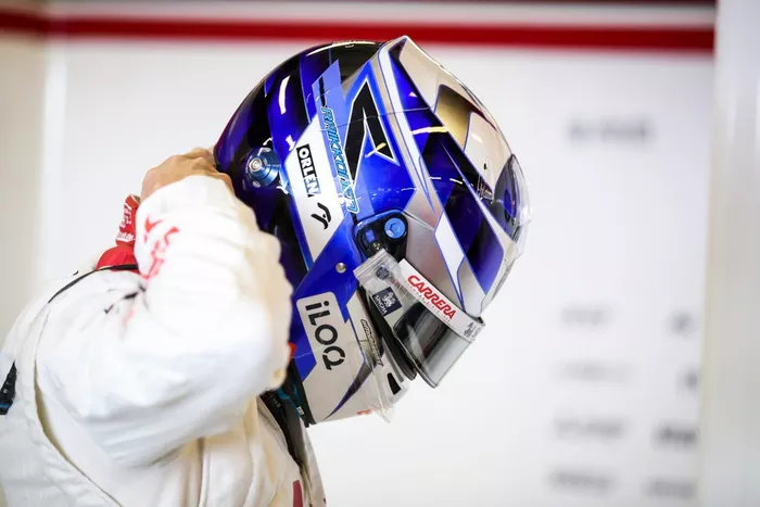 Casco de Kimi Raikkonen, Alfa Romeo Racing 