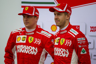 Kimi Raikkonen, Ferrari et Sebastian Vettel, Ferrari