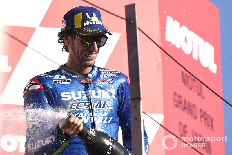 Podio: tercer clasificado Alex Rins, Team Suzuki MotoGP