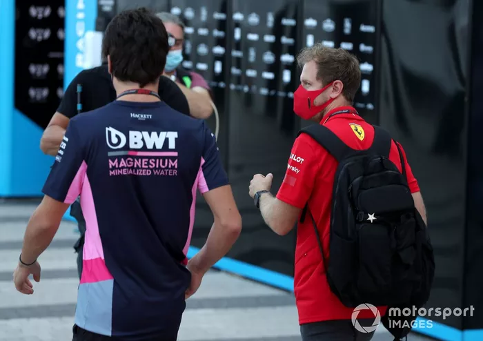 Sebastian Vettel, Ferrari y Lance Stroll, Racing Point 