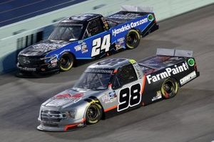 Grant Enfinger, ThorSport Racing Ford, Chase Elliott, GMS Racing Chevrolet