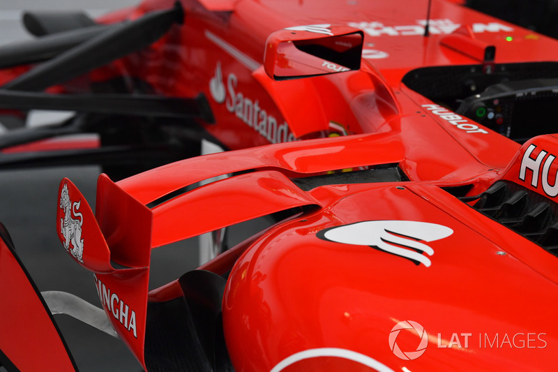 Ferrari SF70H sidepod aero detail
