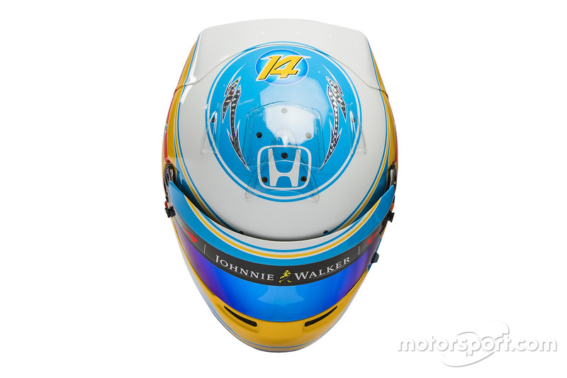 Casco de Fernando Alonso en 2017