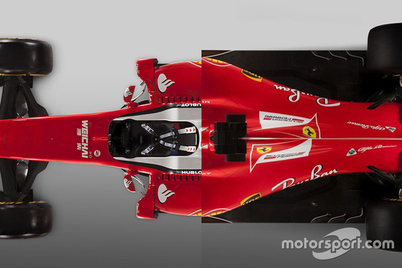 Vergleich: Ferrari SF16-H von 2016 und SF70H von 2017