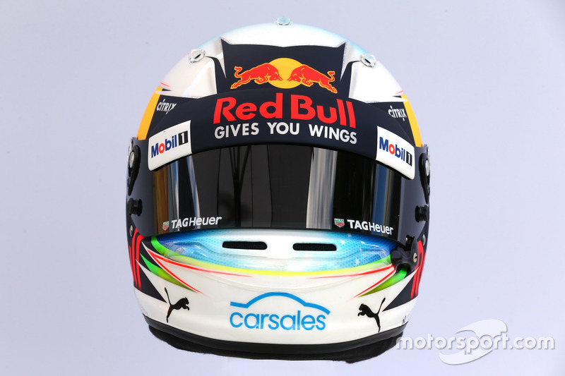 Le casque de Daniel Ricciardo, Red Bull Racing RB13