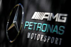 Mercedes AMG F1 logo signage