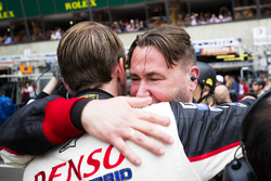Toyota mechanics celebrate winning Le Mans