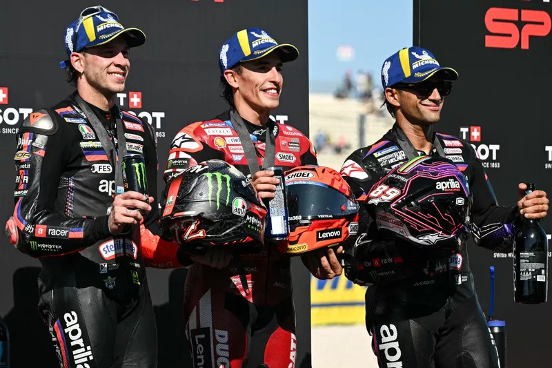 Jorge Martin, Aprilia Racing Team, Marco Bezzecchi, Aprilia Racing, Marc Marquez, Ducati Team