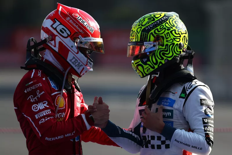Charles Leclerc, Ferrari, Lando Norris, McLaren