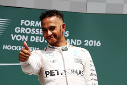 Podium: winner Lewis Hamilton, Mercedes AMG F1