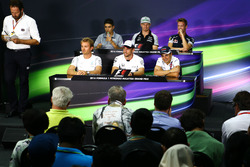 The FIA Press Conference: Esteban Ocon, Manor Racing; Nico Hulkenberg, Sahara Force India F1; Daniil
