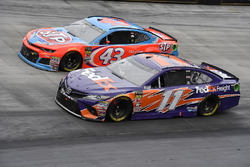 Denny Hamlin, Joe Gibbs Racing, Toyota Camry FedEx Freight and Darrell Wallace Jr., Richard Petty Motorsports, Chevrolet STP