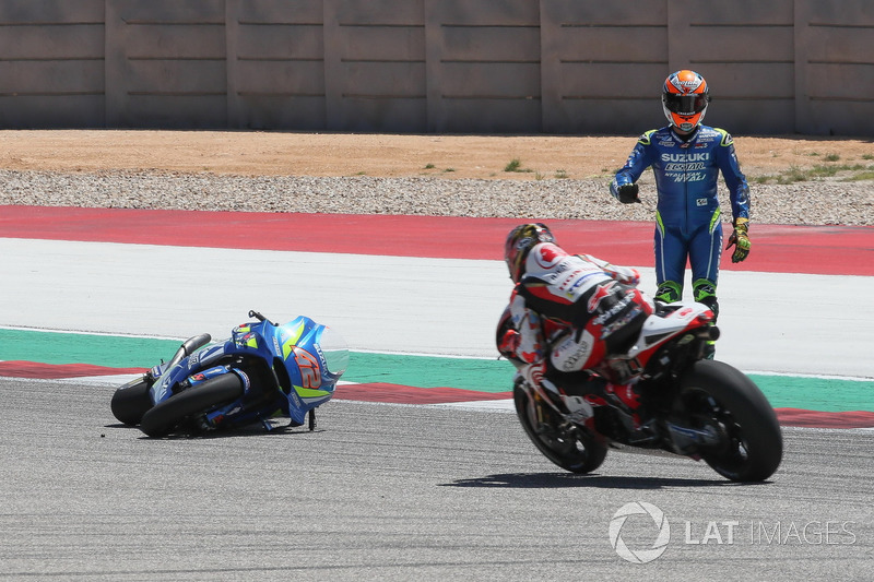 Crash of Alex Rins, Team Suzuki MotoGP