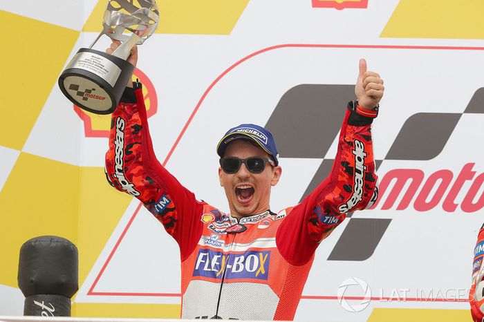 Podium: second place Jorge Lorenzo, Ducati Team