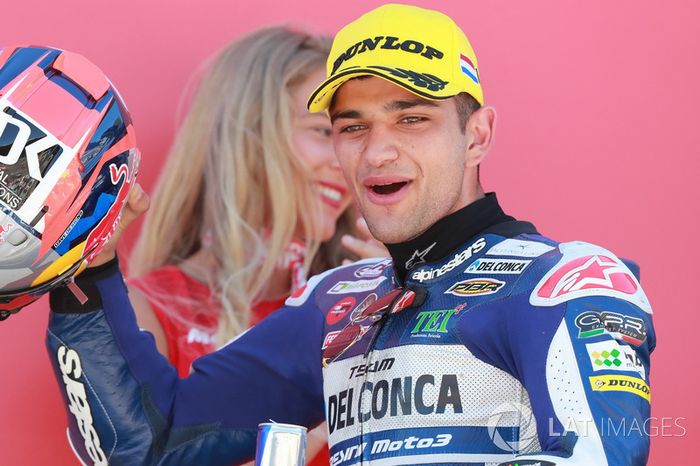 Podio: ganador de la carrera Jorge Martin, Del Conca Gresini Racing Moto3
