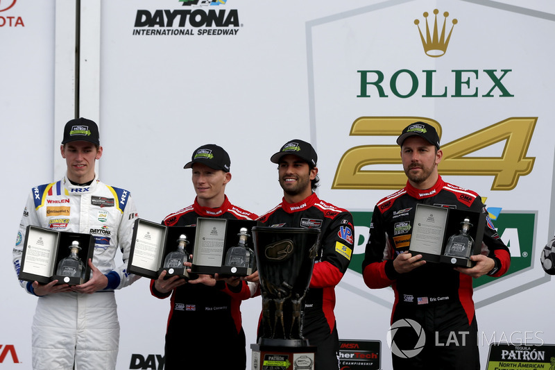 Victory lane, Northern Endurance Cup: #31 Action Express Racing Cadillac DPi: Felipe Nasr, Eric Curran, Mike Conway, Stuart Middleton