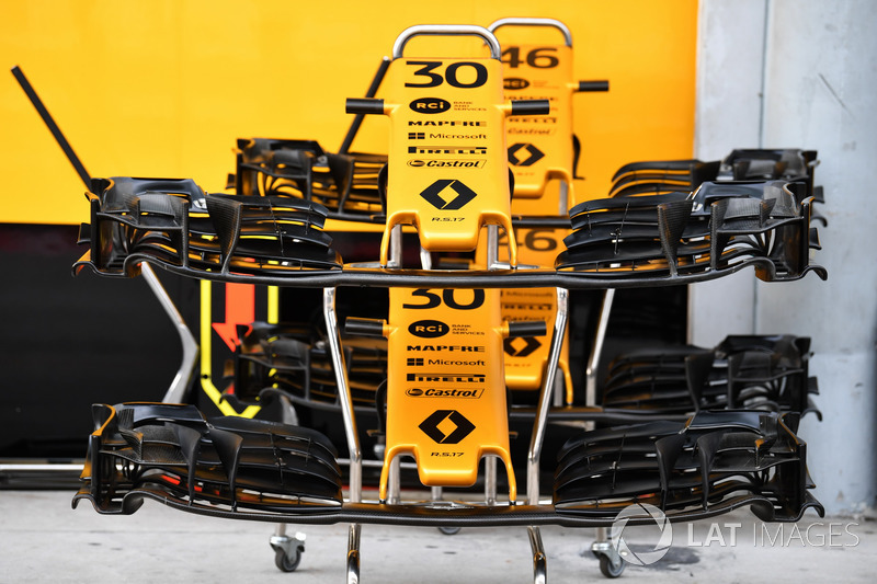 Nez et ailerons avant de la Renault Sport F1 Team RS17