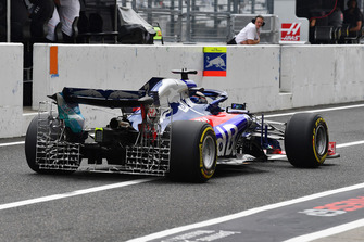 Brendon Hartley, Scuderia Toro Rosso STR13, avec des capteurs aérodynamiques