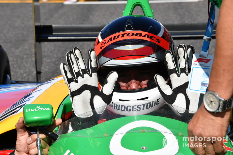 Aguri Suzuki, Benetton B188 lors des Legends F1 30th Anniversary Lap Demonstration