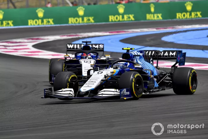 Nicholas Latifi, Williams FW43B , George Russell, Williams FW43B