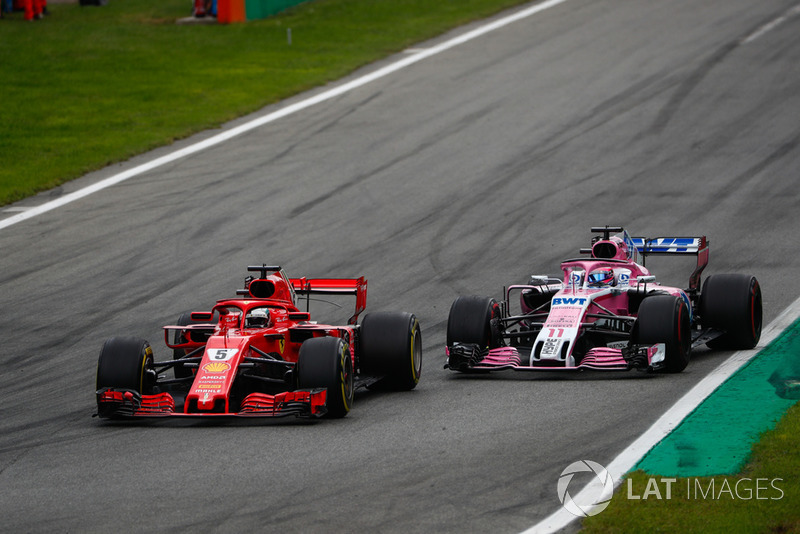 Серхіо Перес, Racing Point Force India VJM11, Себастьян Феттель, Ferrari SF71H