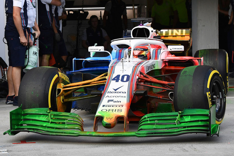 Robert Kubica, Williams FW41 with aero paint over the whole car