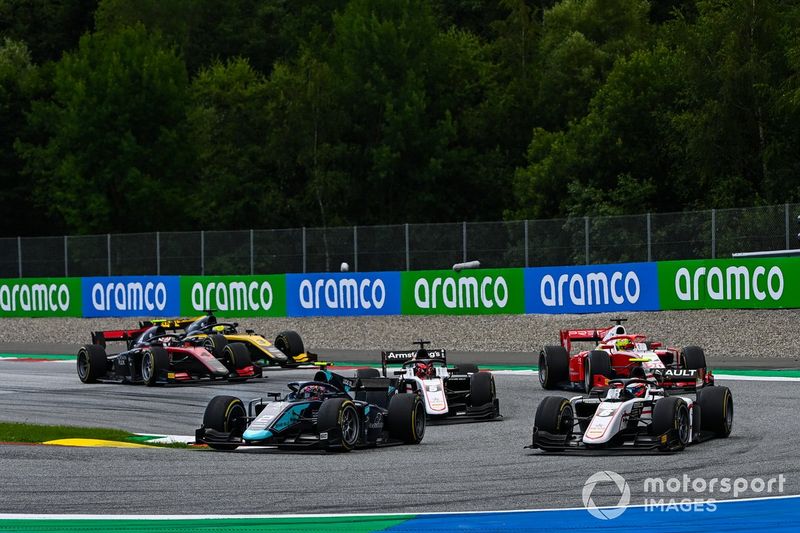 Dan Ticktum, Dams, Christian Lundgaard, ART Grand Prix y Marcus Armstrong, ART Grand Prix 