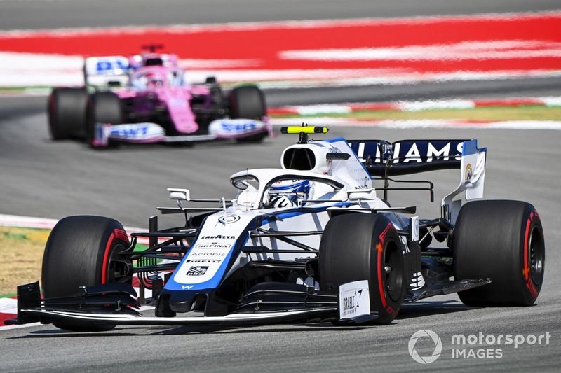 Nicholas Latifi, Williams FW43, Sergio Pérez, Racing Point RP20