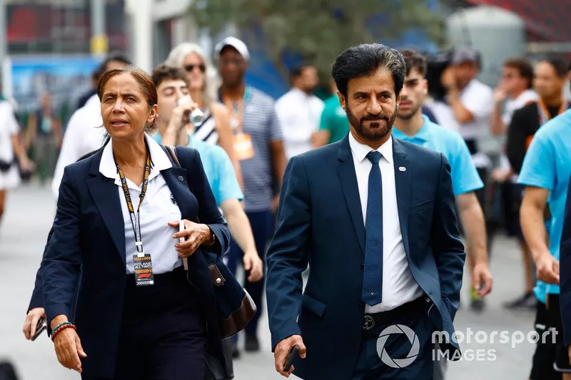 Mohammed Ben Sulayem, Président de la FIA, arrive sur le circuit 