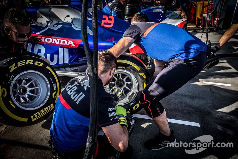 Тренировка пит-стопов Toro Rosso