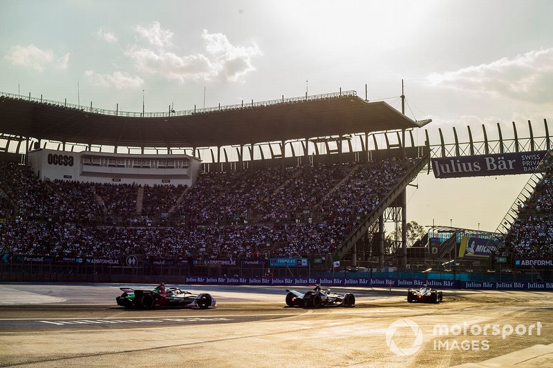 Pascal Wehrlein, Mahindra Racing, M5 Electro Oliver Rowland, Nissan e.Dams, Nissan IMO1, Lucas Di Grassi, Audi Sport ABT Schaeffler, Audi e-tron FE05