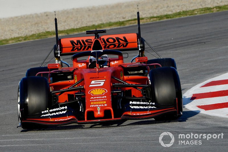 Ferrari SF90 with aero sensors on rear wing