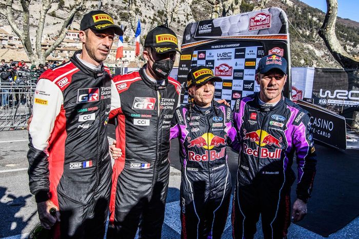 Sébastien Ogier, Benjamin Veillas, Toyota Gazoo Racing WRT Toyota GR Yaris Rally1, Sébastien Loeb, Isabelle Galmiche, M-Sport Ford World Rally Team Ford Puma Rally1