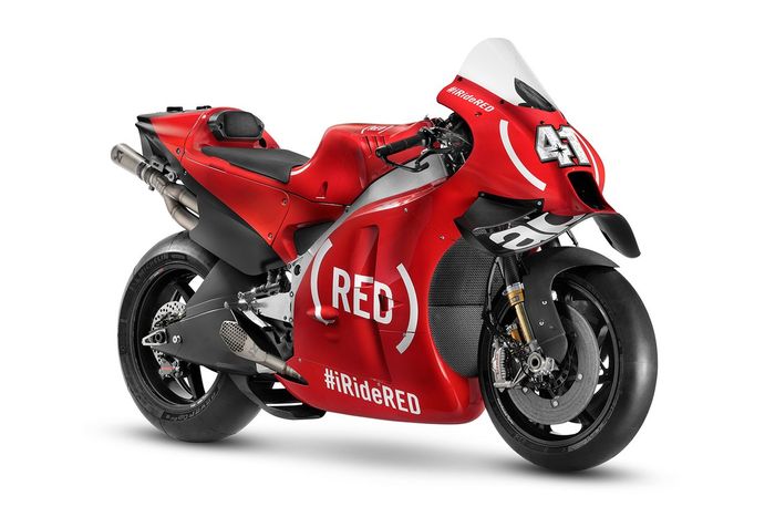 La moto de Aleix Espargaró, Aprilia Racing Team Gresini, con decoración especial para Valencia