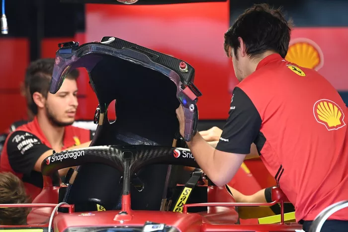 Detalle del Ferrari F1-75