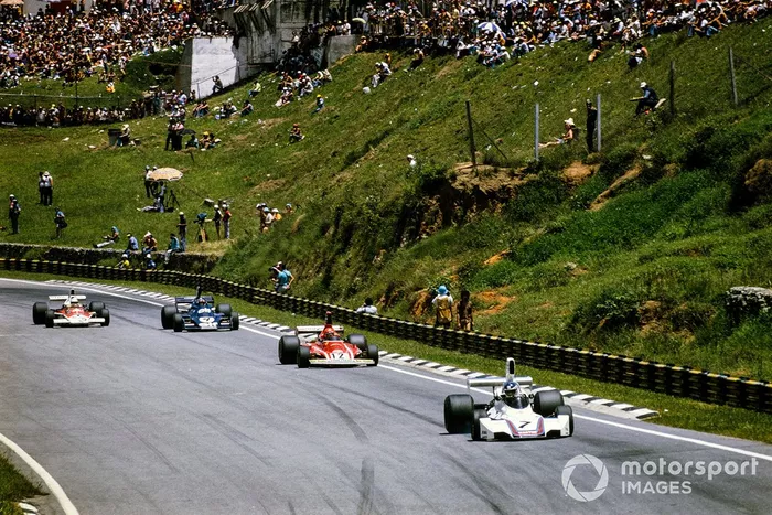Carlos Reutemann, Brabham BT44B, Niki Lauda, Ferrari 312T, Patrick Depailler, Tyrrell 007, Jochen Mass, McLaren M23 Ford