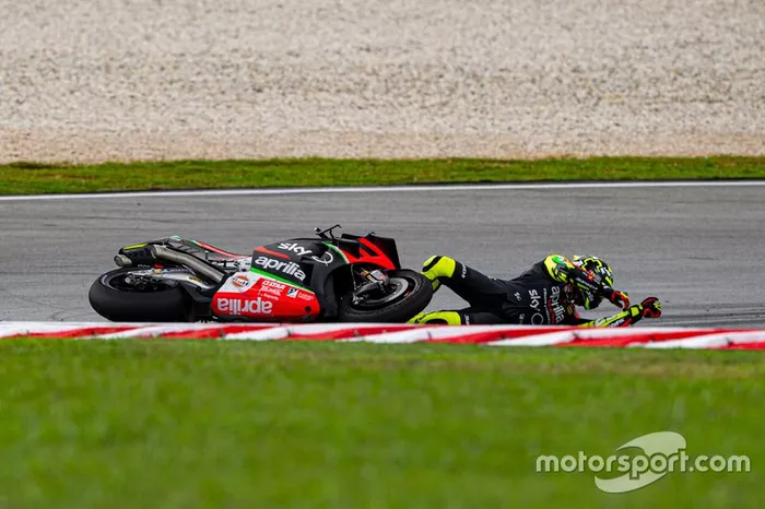 Caída de Andrea Iannone, Aprilia Racing Team Gresini