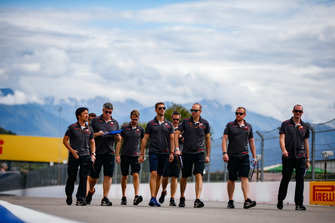 Romain Grosjean, Haas F1 Team, walks the track