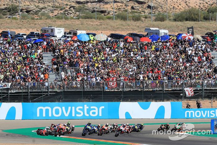 Jorge Lorenzo, Ducati Team crash at the start 
