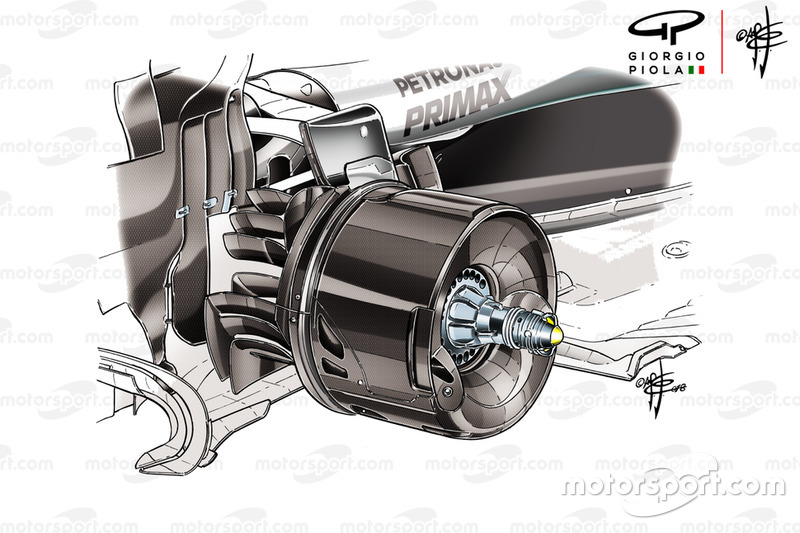 Узел крепления заднего крыла Mercedes F1 W09